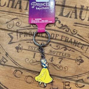 Disney Princess Keychain with Yellow and Blue Dress